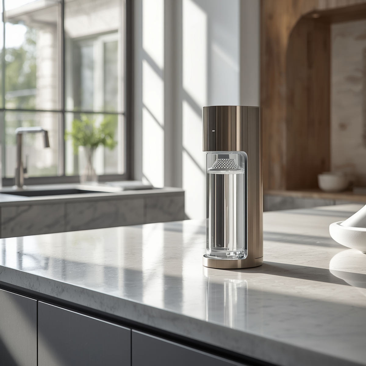 Comprar purificador de agua sobre mesada sin perforar cuarzo San José
